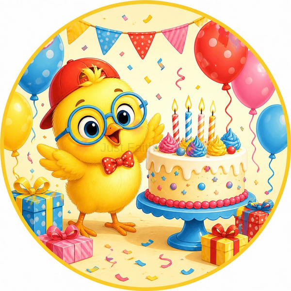 Chicken Little Birthday Cupcake Toppers