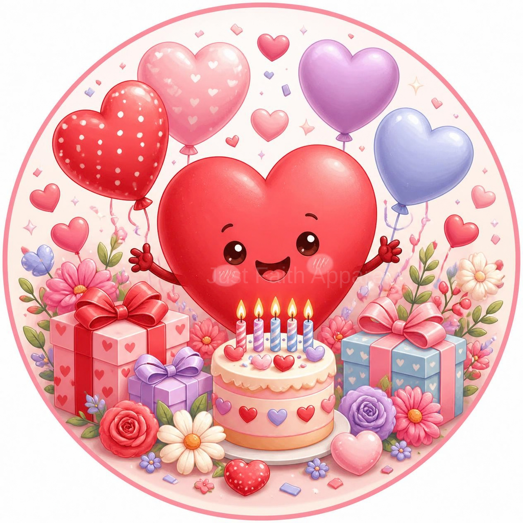 Valentine Birthday Cupcake Toppers