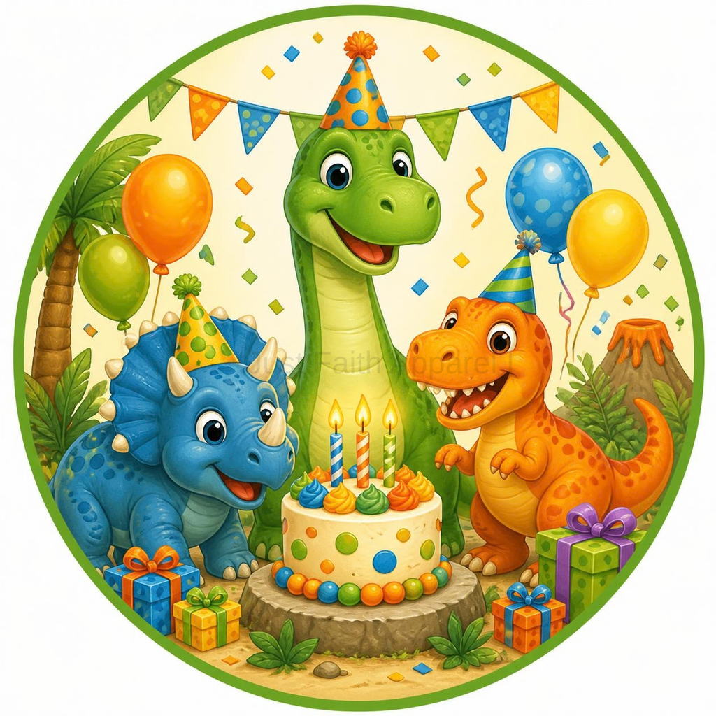 Dinosaur Birthday Cupcake Toppers