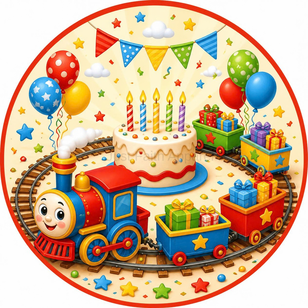 Choo Choo Train Birthday Cupcake Toppers