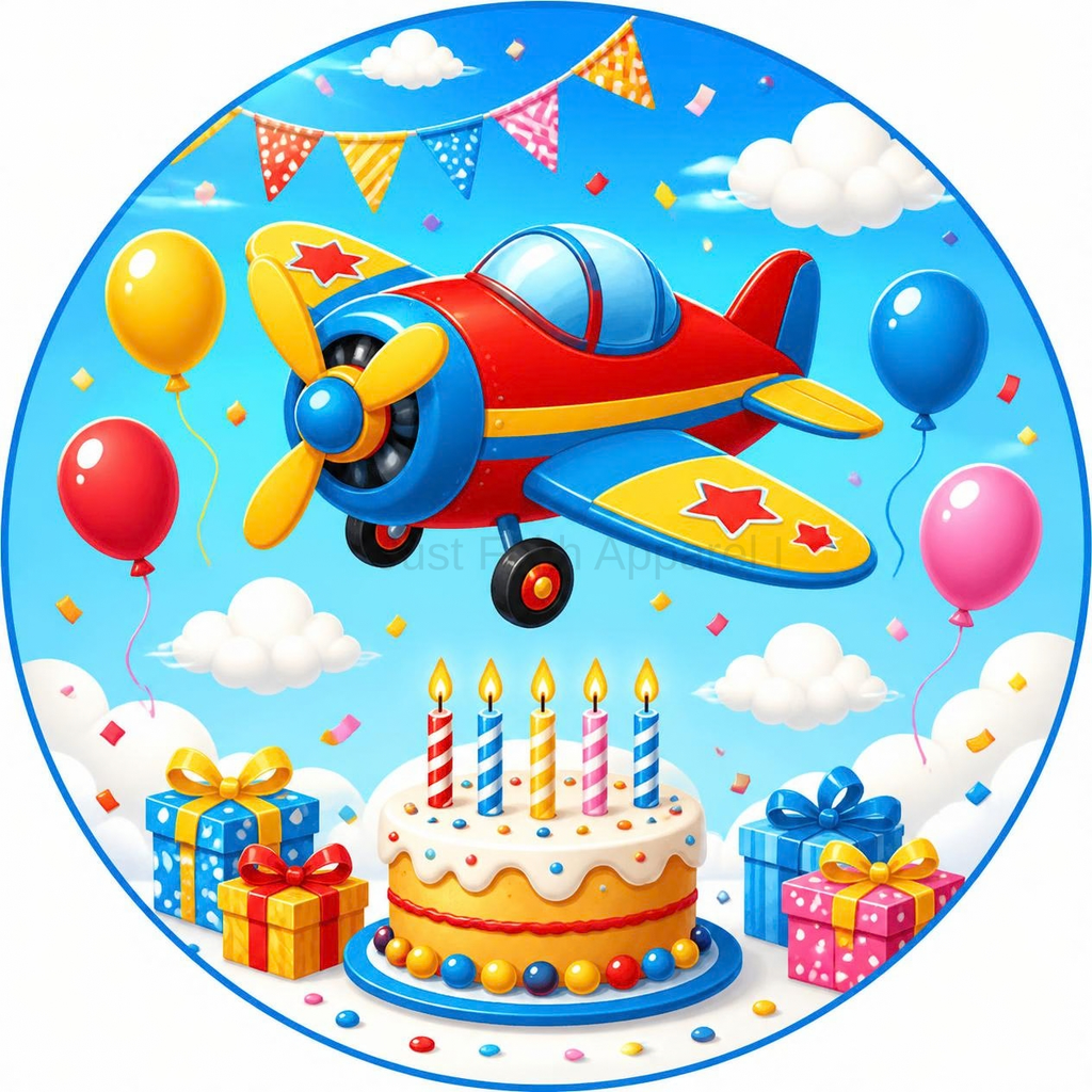 Airplane Birthday Cupcake Toppers