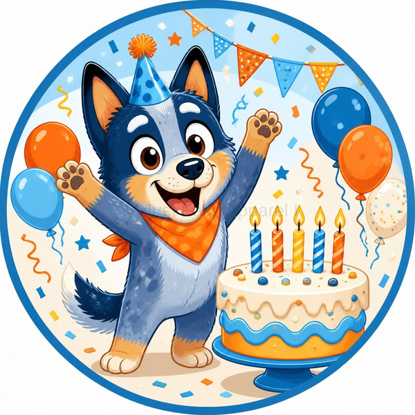 Blue Puppy Cupcake Toppers