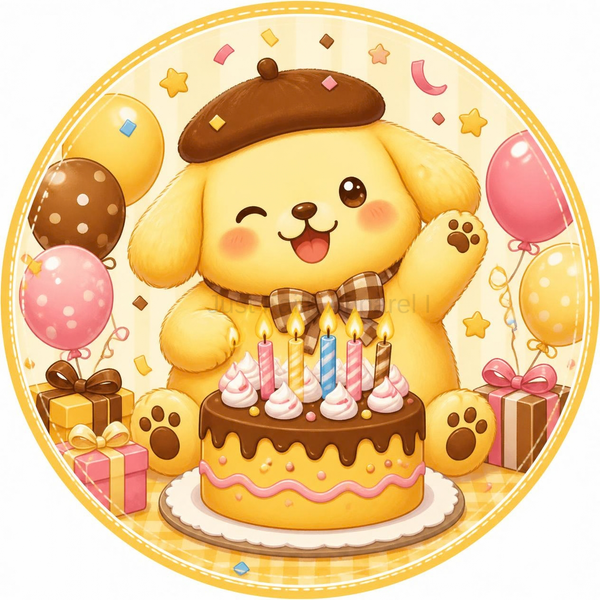 Pompompurin Cupcake Toppers