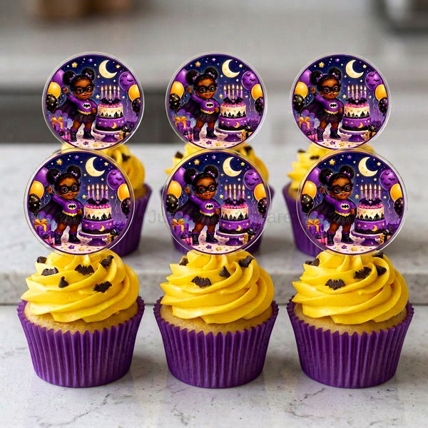Cupcake mockup with rich purple wrappers