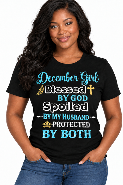 December Girl Birthday Birthstone T-Shirt from Just Faith Apparel