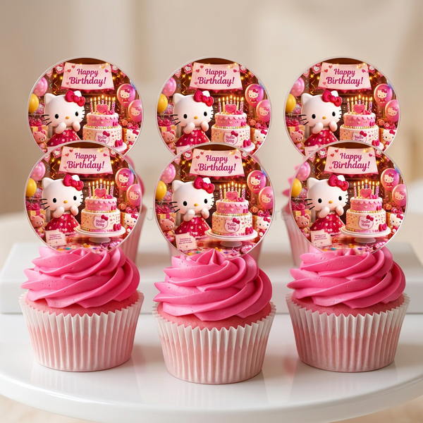 Hello Kitty Cupcake Toppers