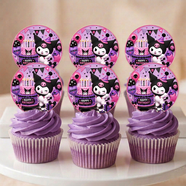 Kuromi Cupcake Toppers