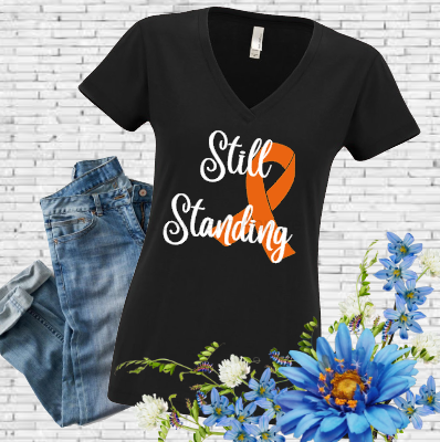 MS Warrior MS Survivor Still Standing Ladies T-Shirt