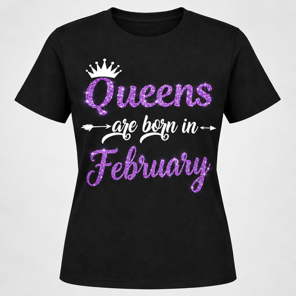 Queens Are Born In April Short-Sleeve T-Shirt (Available in every month January-December)