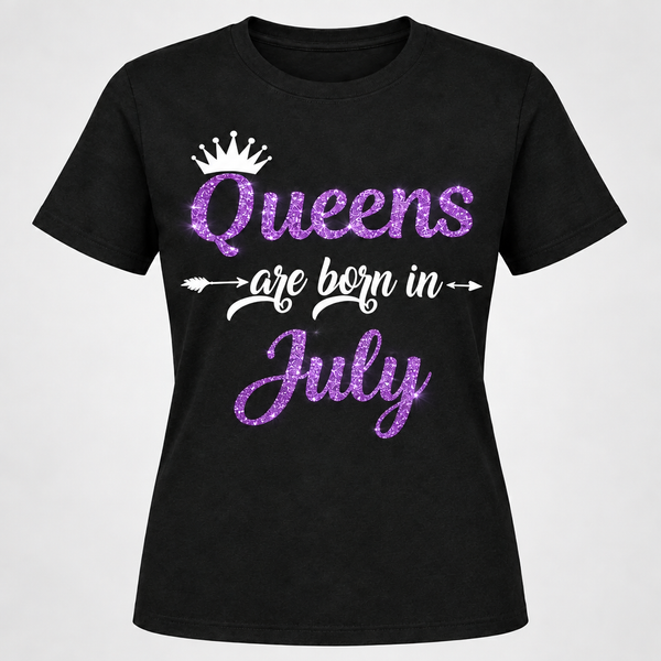 Queens Are Born In April Short-Sleeve T-Shirt (Available in every month January-December)