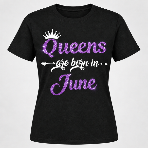 Queens Are Born In April Short-Sleeve T-Shirt (Available in every month January-December)