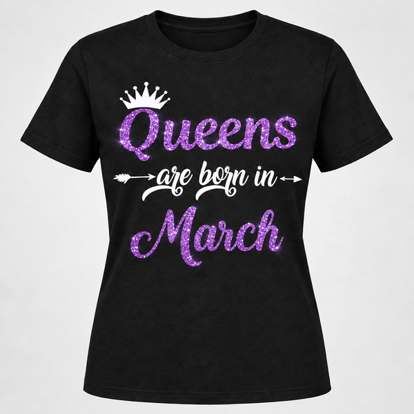 Queens Are Born In April Short-Sleeve T-Shirt (Available in every month January-December)