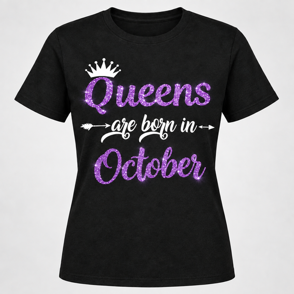 Queens Are Born In April Short-Sleeve T-Shirt (Available in every month January-December)