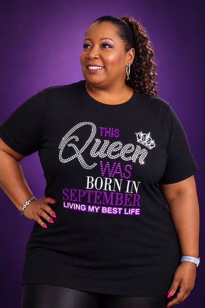 Queens Are Born in September - Modern Background Mockup