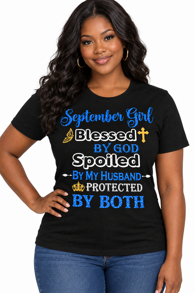 September Girl Birthday Birthstone T-Shirt from Just Faith Apparel (Copy)