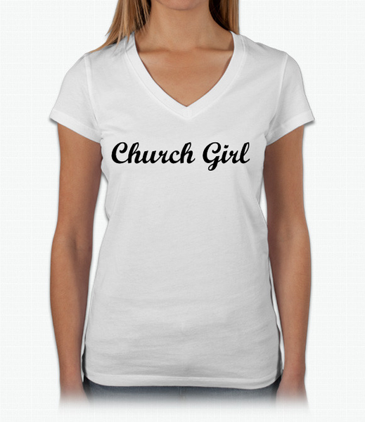 Short Sleeved Church Girl Bella Jersey Crew Neck T-Shirt