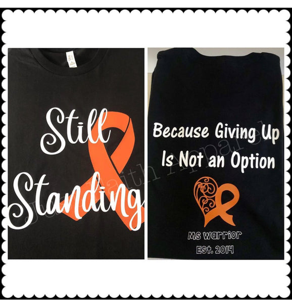 MS Survivor Ribbon Shirt Actual Photo